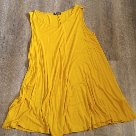 ALL FOR YOU X-Large yellow tank top dress - Picture 3 of 3